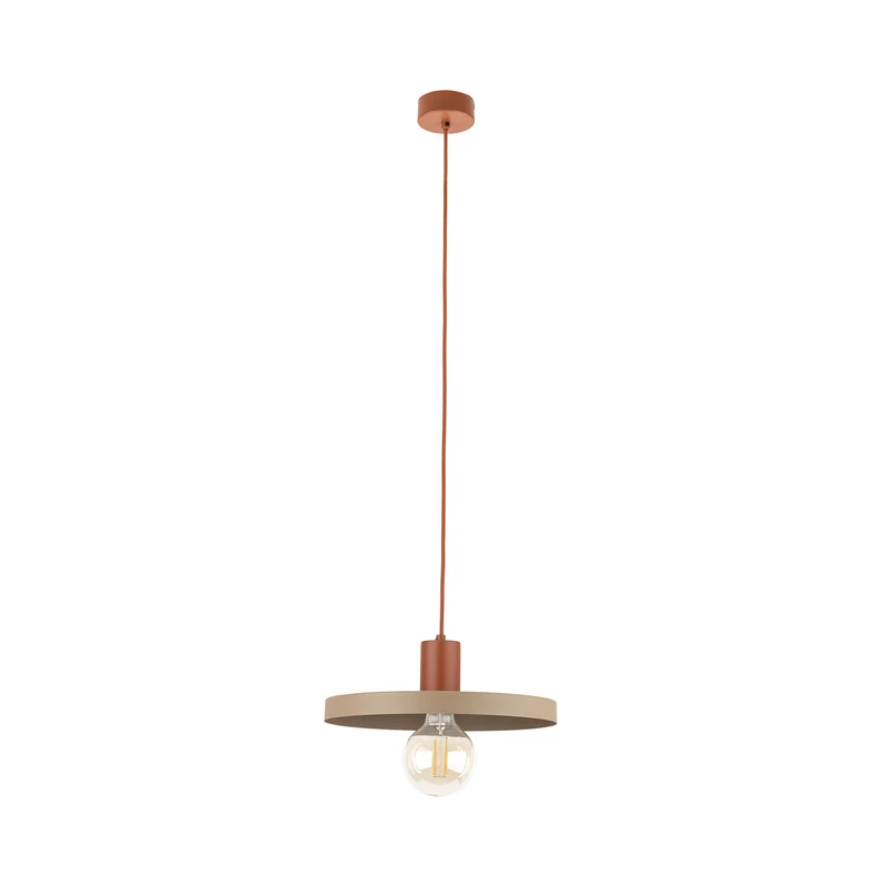B-Ware Sila Pendelleuchte Hängelampe Lampe Metall Sand Rot E27 30 cm530