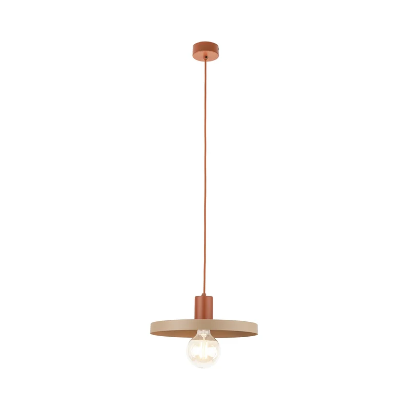 B-Ware Sila Pendelleuchte Hängelampe Lampe Metall Sand Rot E27 30 cm530