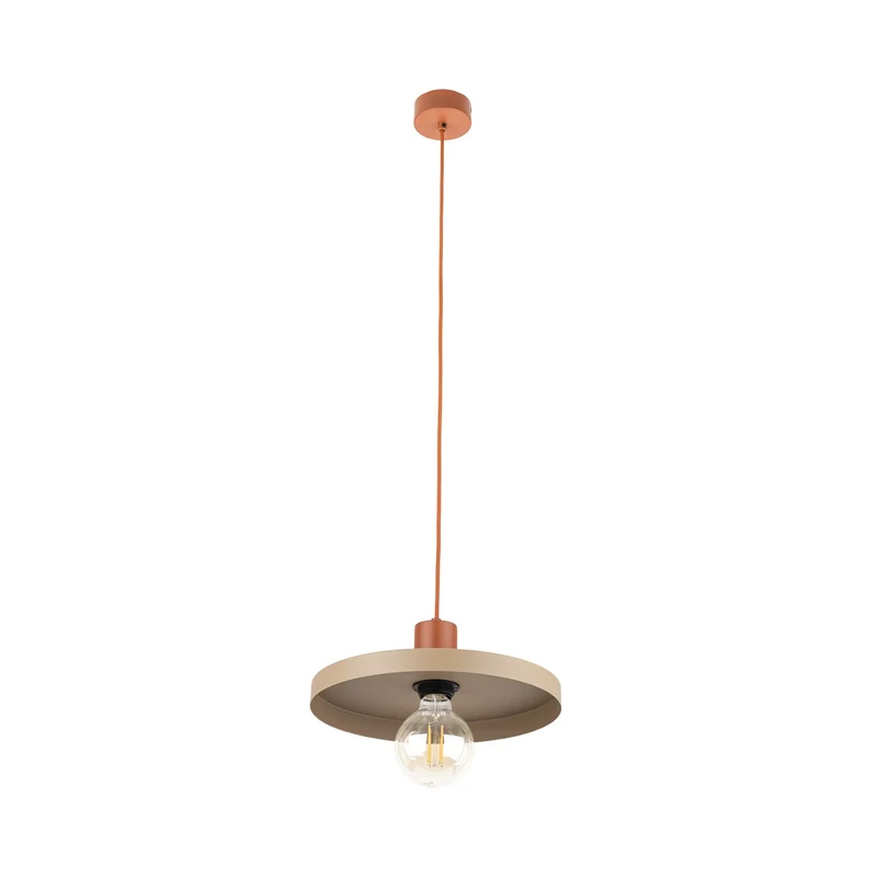 B-Ware Sila Pendelleuchte Hängelampe Lampe Metall Sand Rot E27 30 cm530