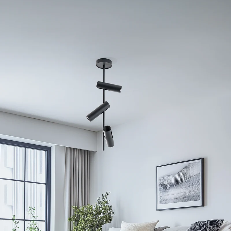B-Ware Leda Deckenspot Deckenstrahler Lampe Leuchte anthrazit Stahl dreiflammig 76 cm