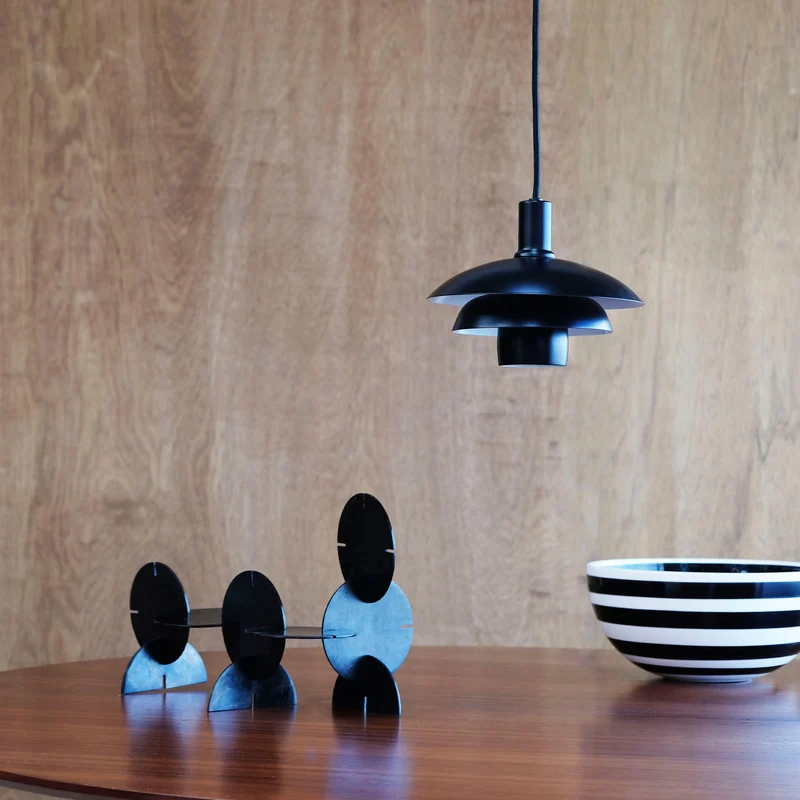B-Ware Dyberg Larsen Hängelampe Pendelleuchte Morph Schwarz Metall Ø 30 cm E27 Lampe