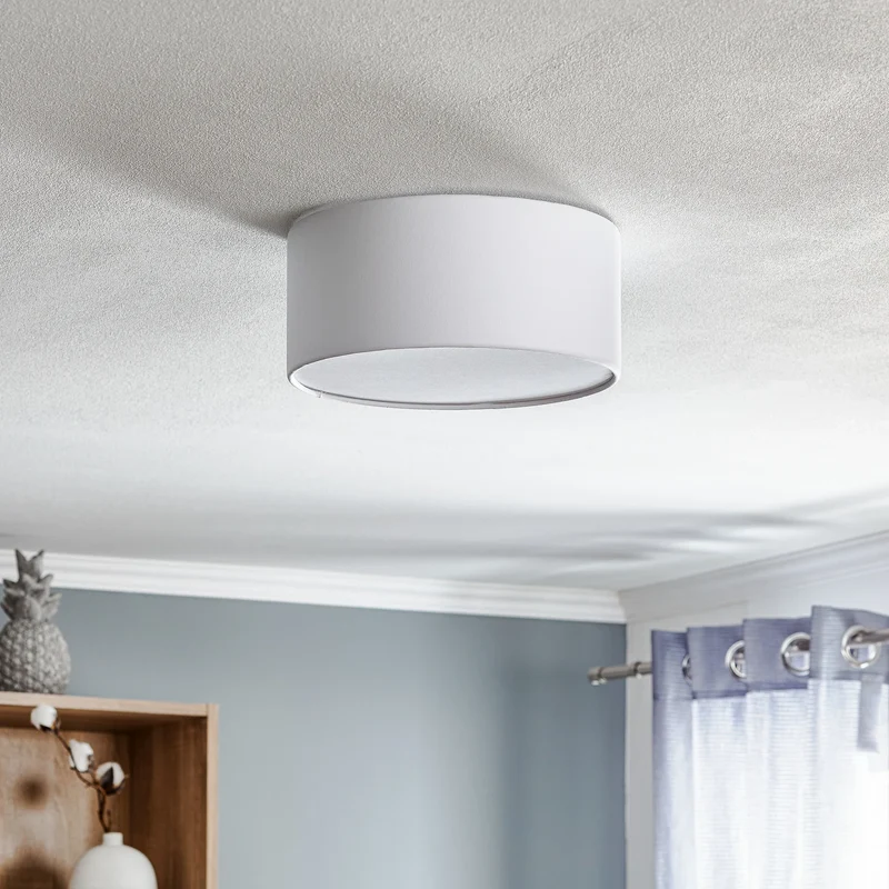B-Ware TK Lighting Deckenleuchte Lampe Rondo Weiß Metall Textil Wohnzimmer Esszimmer