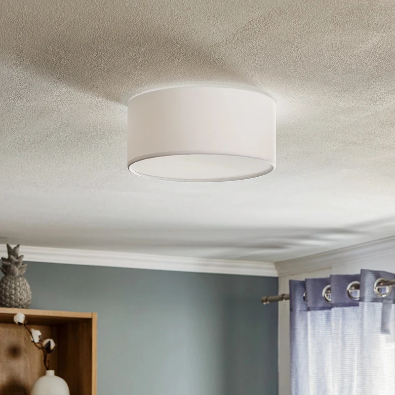 B-Ware TK Lighting Deckenleuchte Lampe Rondo Weiß Metall Textil Wohnzimmer Esszimmer