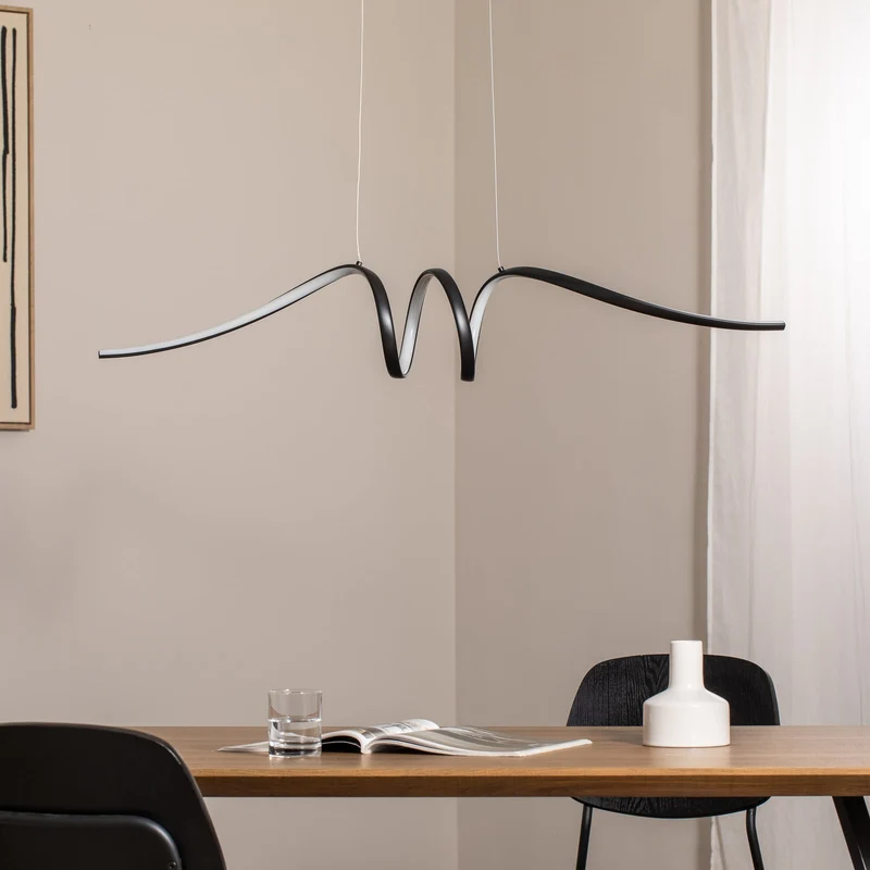 B-Ware milagro lighting Hängeleuchte Pendelleuchte LED Loop Metall schwarz chrom