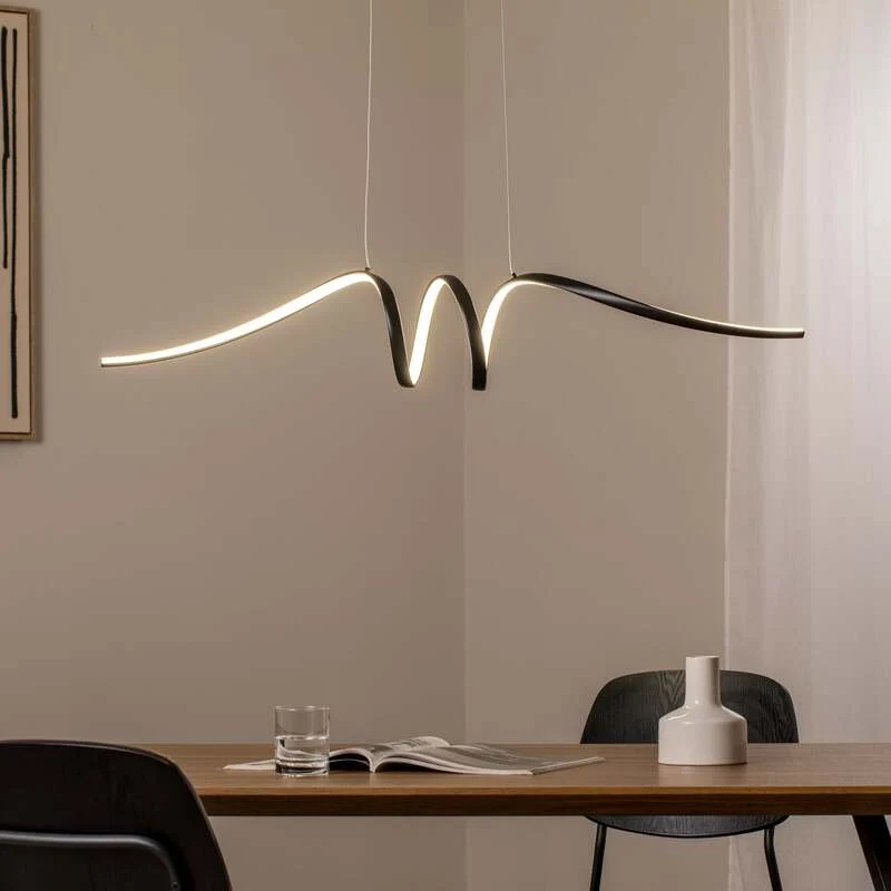 B-Ware milagro lighting Hängeleuchte Pendelleuchte LED Loop Metall schwarz chrom