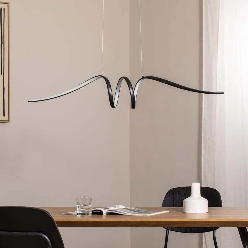 B-Ware milagro lighting Hängeleuchte Pendelleuchte LED Loop Metall schwarz chrom