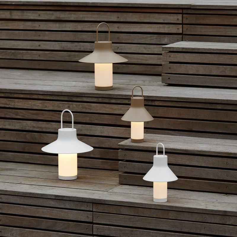 B-Ware LOOM DESIGN Tischleuchte Akku Lampe LED Leuchte Weiß Shadow Small IP65
