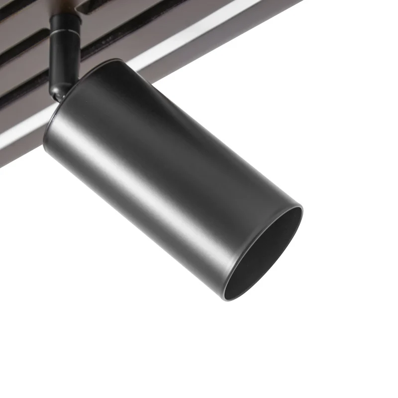 B-Ware Lucande Deckenstrahler Spot LED Leuchte Holz Schwarz Eiche 3 flammig 70 cm