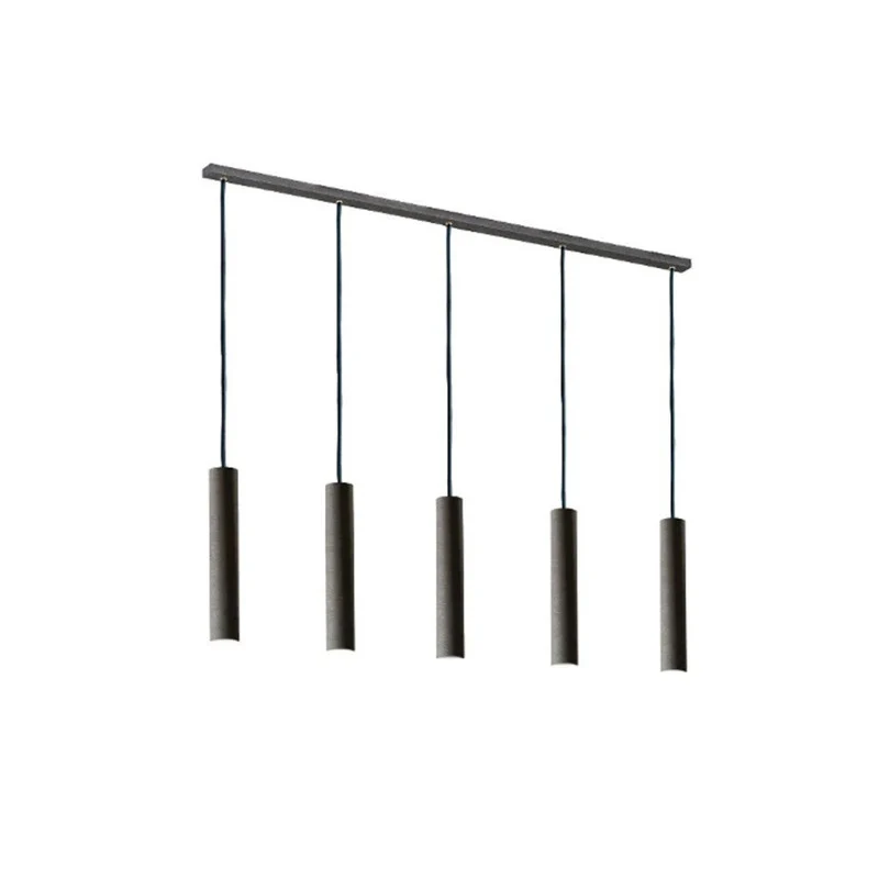 B-Ware Hängeleuchte Brenta Pendelleuchte Stahl anthrazit Lampe 110cm GU10 LED 5-flammig