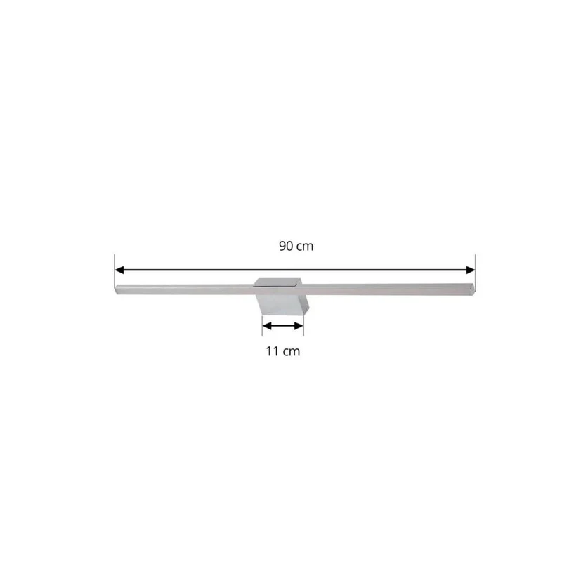 B-Ware Lucande Kivana LED-Spiegellampe 90 cm chrom IP44 für Badezimmerbeleuchtung