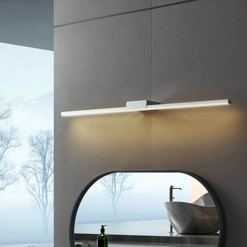 B-Ware Lucande Kivana LED-Spiegellampe 90 cm chrom IP44 für Badezimmerbeleuchtung