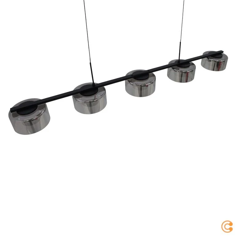 B-Ware Paul Neuhaus Pendelleuchte Hängelampe LED Rika Glas Schwarz dimmbar