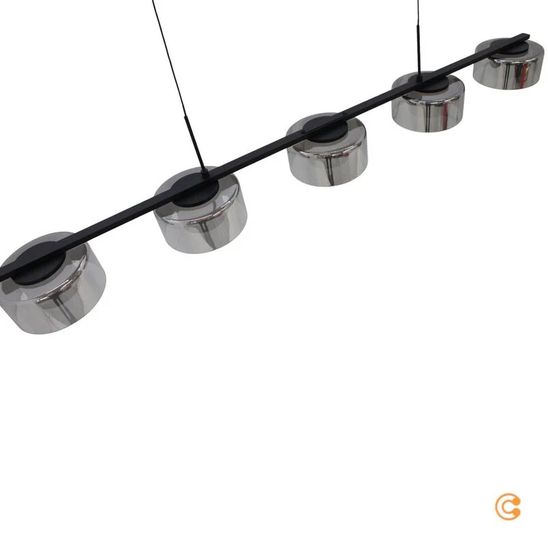 B-Ware Paul Neuhaus Pendelleuchte Hängelampe LED Rika Glas Schwarz dimmbar
