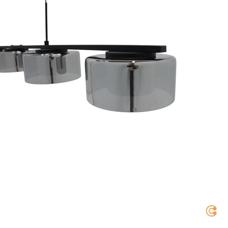 B-Ware Paul Neuhaus Pendelleuchte Hängelampe LED Rika Glas Schwarz dimmbar