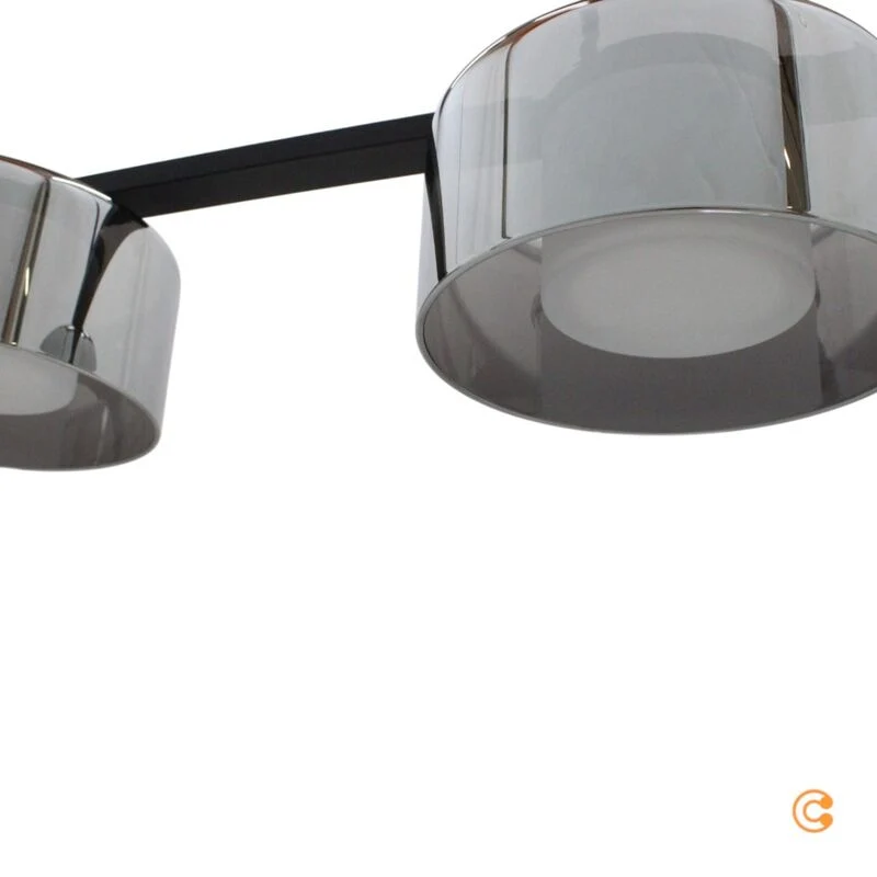 B-Ware Paul Neuhaus Pendelleuchte Hängelampe LED Rika Glas Schwarz dimmbar