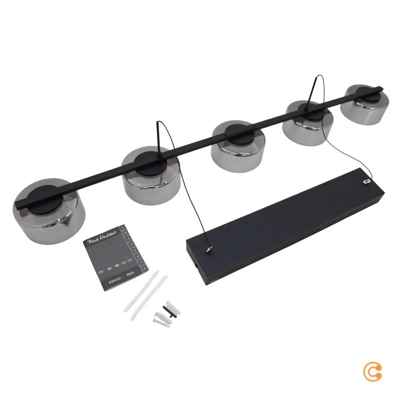 B-Ware Paul Neuhaus Pendelleuchte Hängelampe LED Rika Glas Schwarz dimmbar