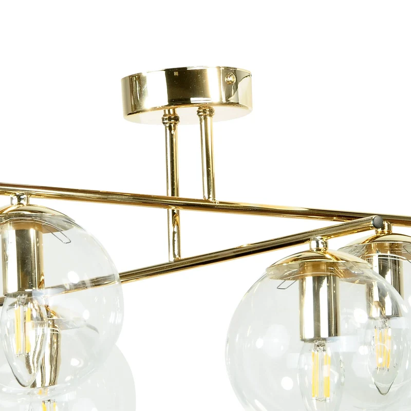 B-Ware Domiluce Deckenleuchte Lampe Zoe Glas gold Wohnraumleuchte Zimmerleuchte