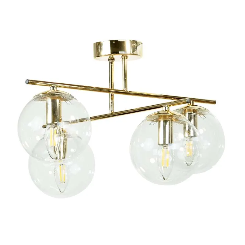 B-Ware Domiluce Deckenleuchte Lampe Zoe Glas gold Wohnraumleuchte Zimmerleuchte