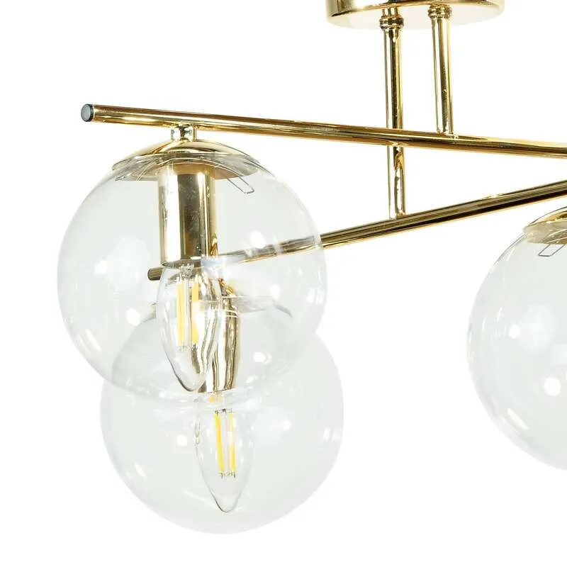 B-Ware Domiluce Deckenleuchte Lampe Zoe Glas gold Wohnraumleuchte Zimmerleuchte