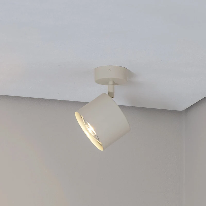 B-Ware Chloe Deckenspot Strahler Lampe beige Stahl Deckenlampe Leuchte verstellbar