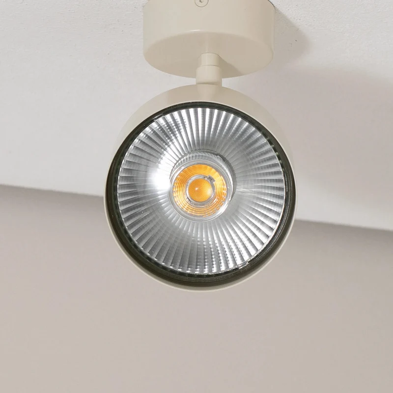 B-Ware Chloe Deckenspot Strahler Lampe beige Stahl Deckenlampe Leuchte verstellbar