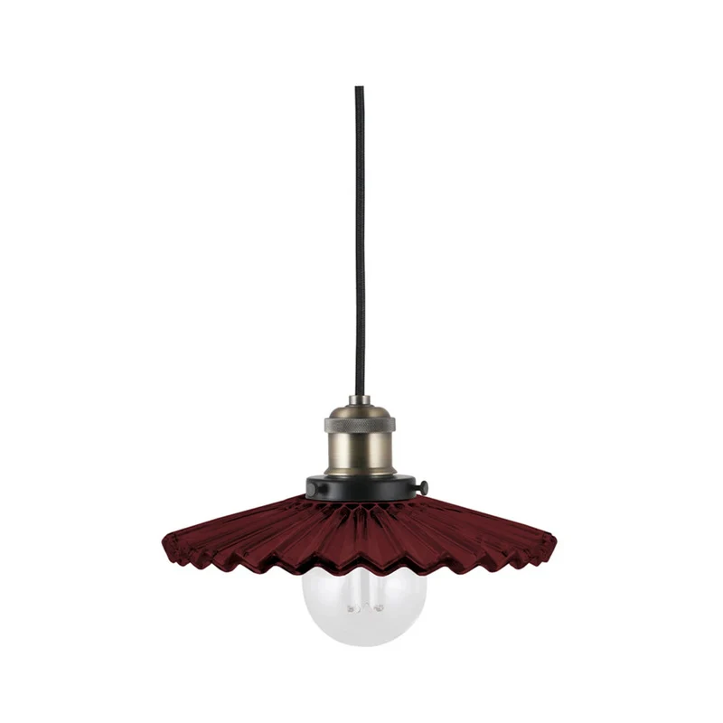 B-Ware Globen Lighting Pendelleuchte Hängelampe COBBLER Glas Metall Rot E27 LED Ø 25 cm