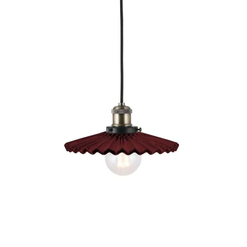 B-Ware Globen Lighting Pendelleuchte Hängelampe COBBLER Glas Metall Rot E27 LED Ø 25 cm