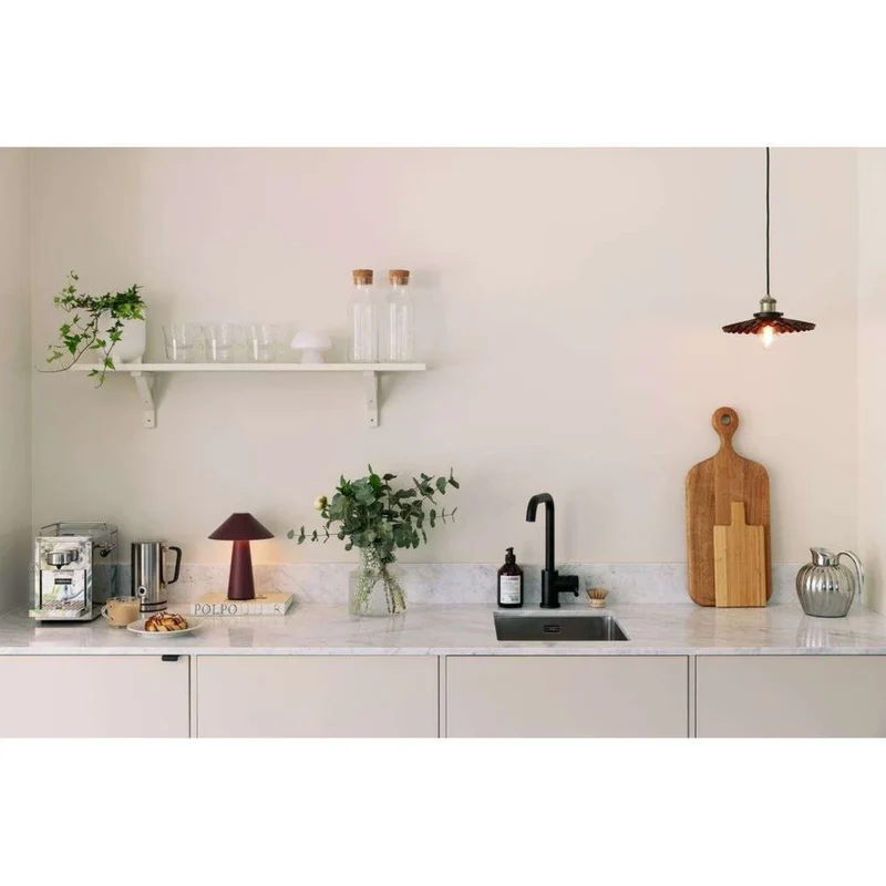 B-Ware Globen Lighting Pendelleuchte Hängelampe COBBLER Glas Metall Rot E27 LED Ø 25 cm