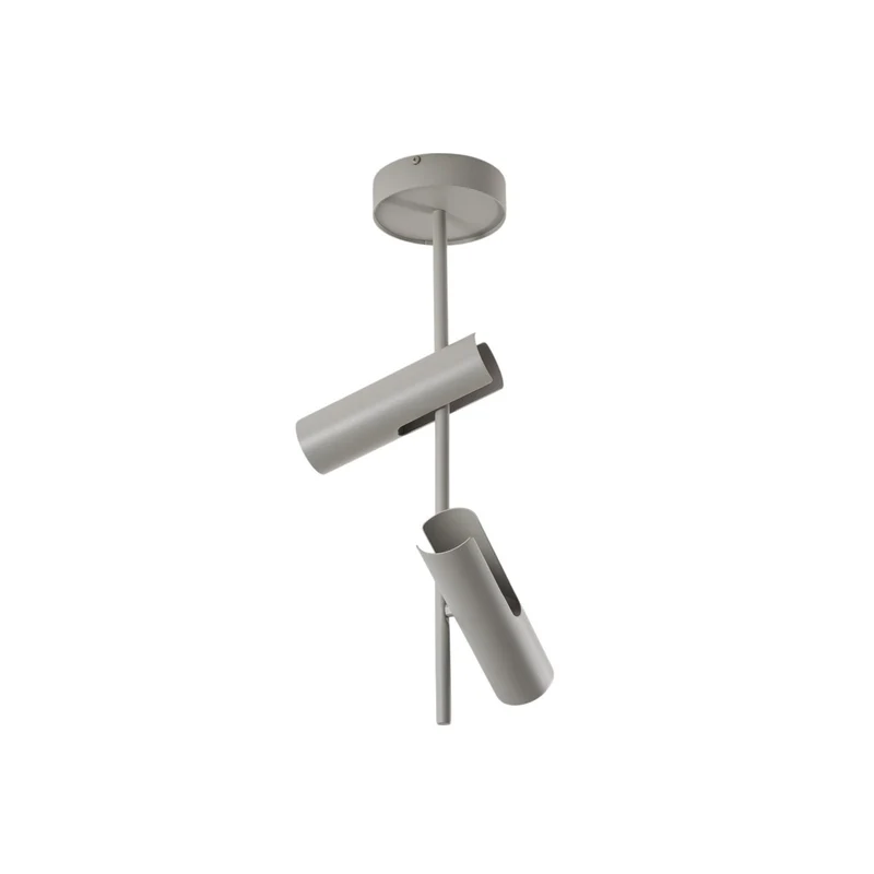 B-Ware Deckenspot Leda Deckenleuchte Spot taupe Stahl 2-flammig 55 cm GU10 LED Lampe