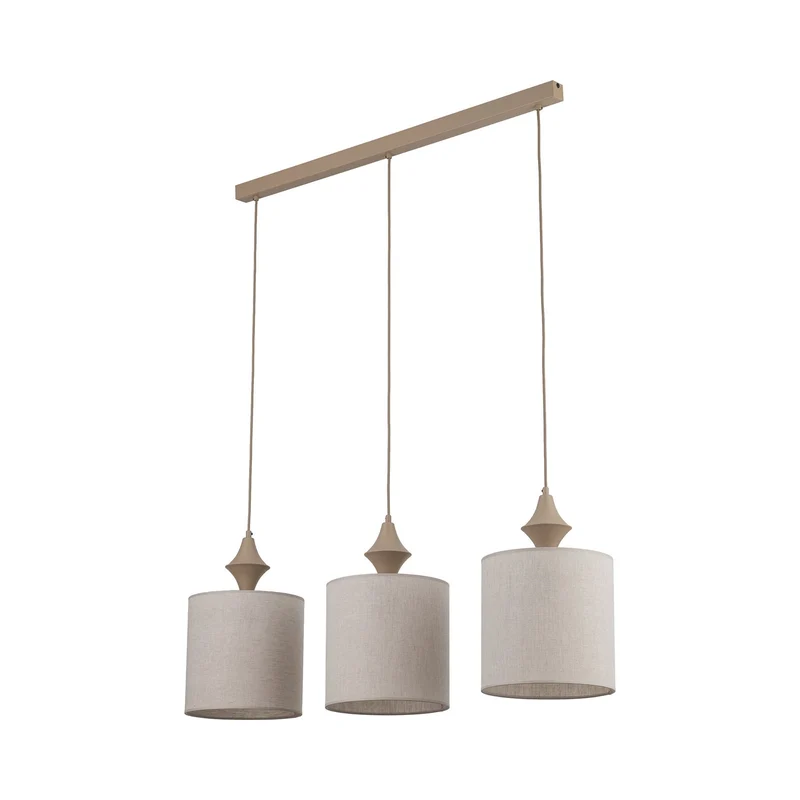 B-Ware Amura Hängeleuchte Pendelleuchte Leuchte Lampe Beige Sand 3-flammig E27 105 cm