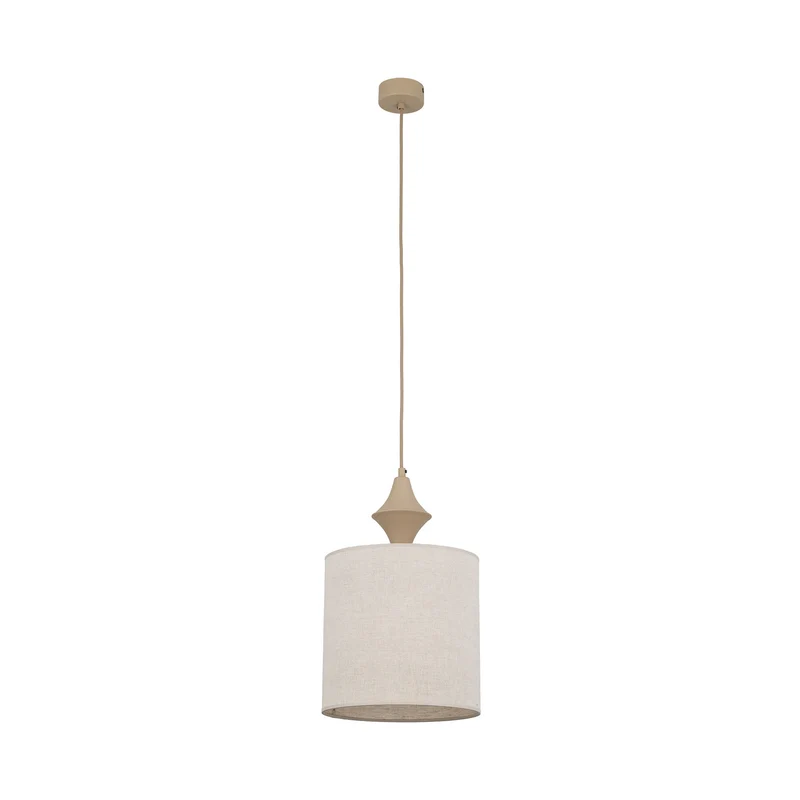 B-Ware Amura Hängeleuchte Pendelleuchte Leuchte Leinen Beige Sand Lampenschirm E27
