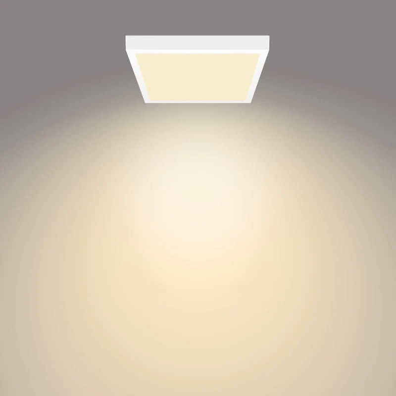 B-Ware Philips Deckenleuchte Deckenlampe LED Slim Surface Weiß Quadrat Warmweiß 28 cm