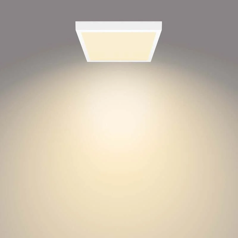 B-Ware Philips Deckenleuchte Deckenlampe LED Slim Surface Weiß Quadrat Warmweiß 28 cm
