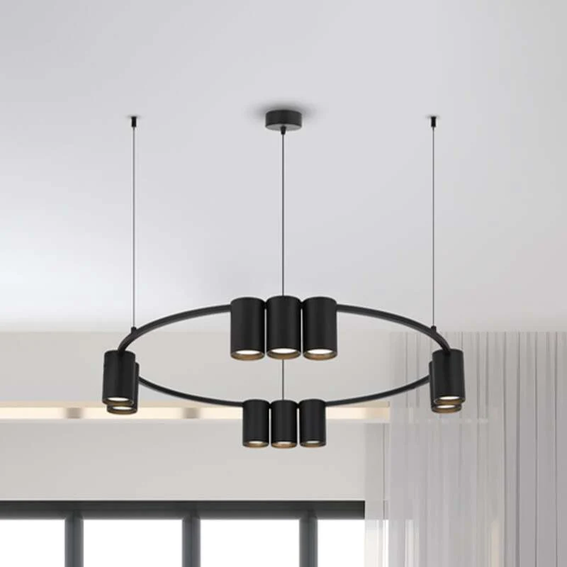 B-Ware Hängeleuchte Pendelleuchte Genesis Aluminium schwarz Lampe Leuchte 60 cm