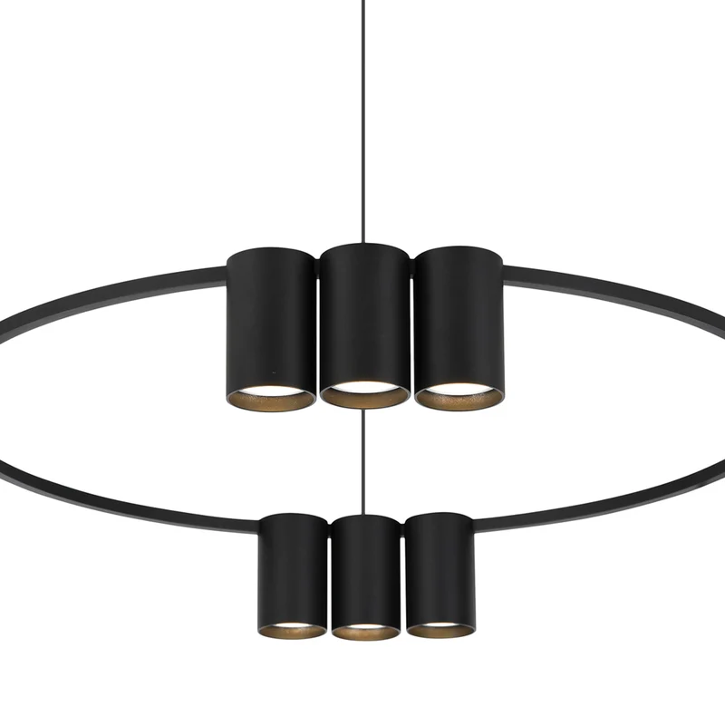 B-Ware Hängeleuchte Pendelleuchte Genesis Aluminium schwarz Lampe Leuchte 60 cm