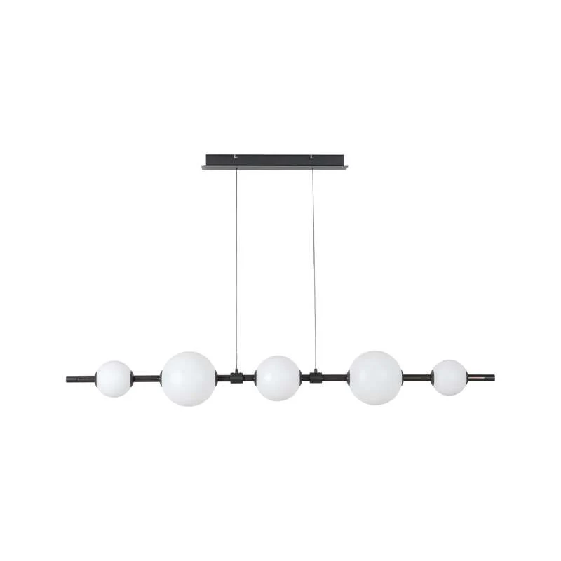 B-Ware Lucande Pendelleuchte LED-Hängeleuchte Tanira schwarz weiß 140cm, step-dim