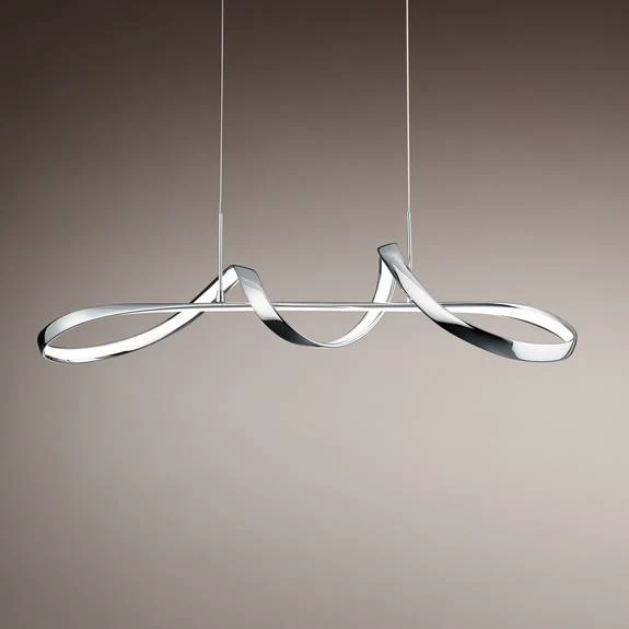 B-Ware Reality Leuchten Hängeleuchte Pendelleuchte LED Deckenleuchte chrom Dimmer