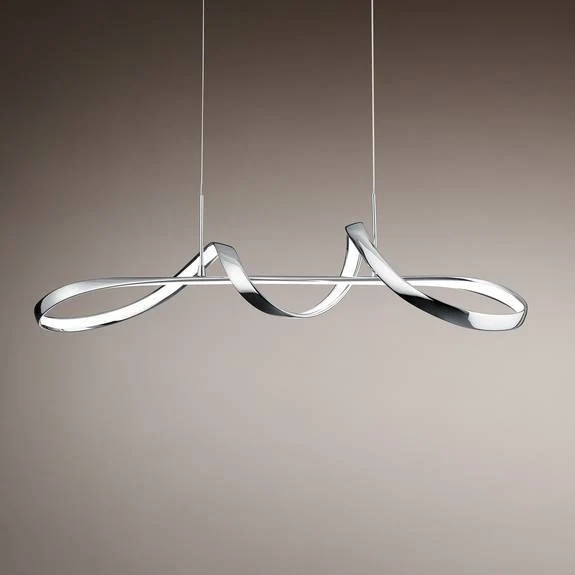 B-Ware Reality Leuchten Hängeleuchte Pendelleuchte LED Deckenleuchte chrom Dimmer