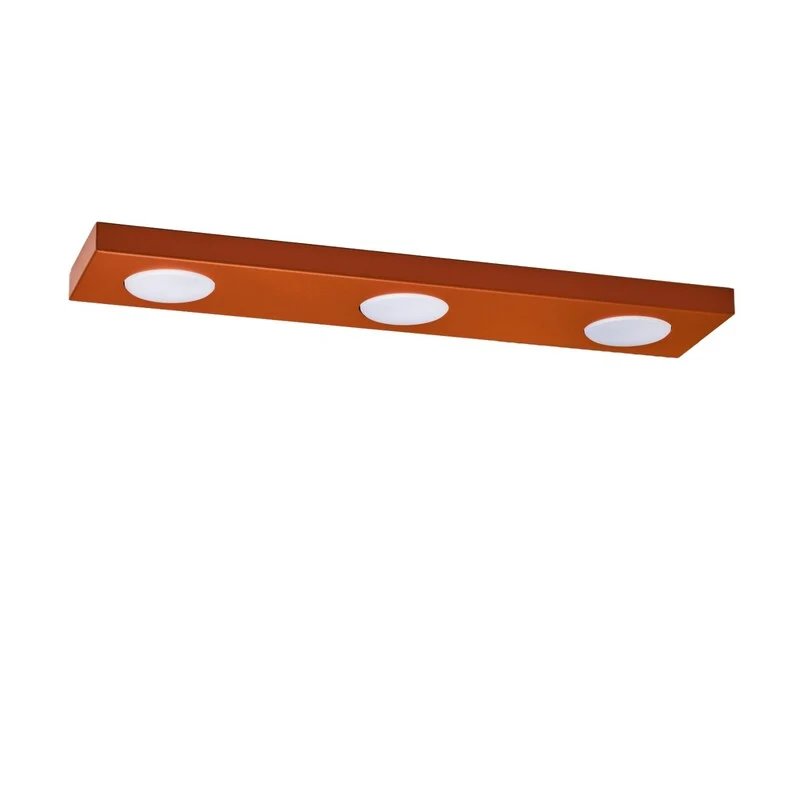 B-Ware Sigma Deckenleuchte Deckenlampe HERO Ziegelstein Rot GX53 LED 3-flammig 55 cm