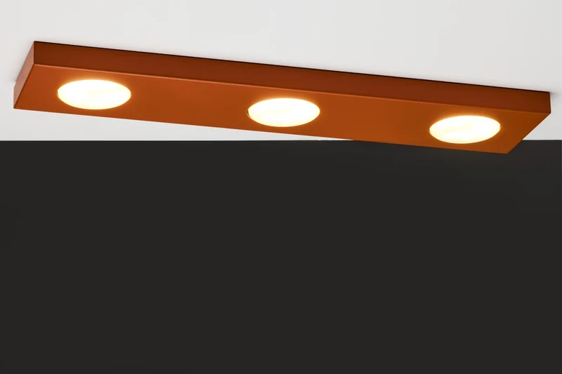 B-Ware Sigma Deckenleuchte Deckenlampe HERO Ziegelstein Rot GX53 LED 3-flammig 55 cm
