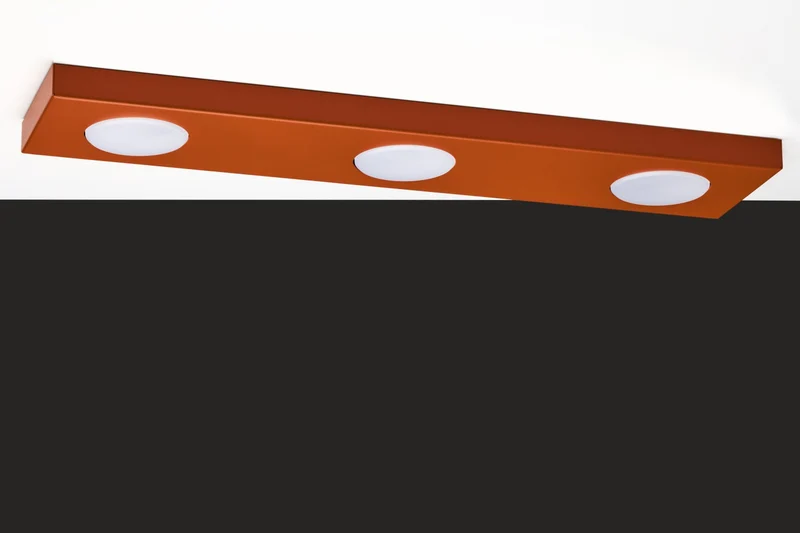 B-Ware Sigma Deckenleuchte Deckenlampe HERO Ziegelstein Rot GX53 LED 3-flammig 55 cm