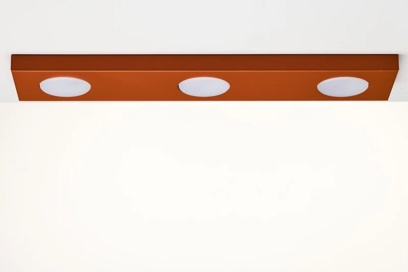 B-Ware Sigma Deckenleuchte Deckenlampe HERO Ziegelstein Rot GX53 LED 3-flammig 55 cm