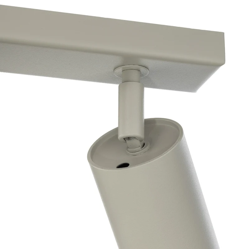 B-Ware Zoom Deckenstrahler Deckenleuchte Strahler 4-flammig Stahl grau beige GU10