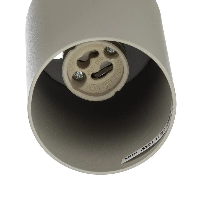 B-Ware Zoom Deckenstrahler Deckenleuchte Strahler 4-flammig Stahl grau beige GU10