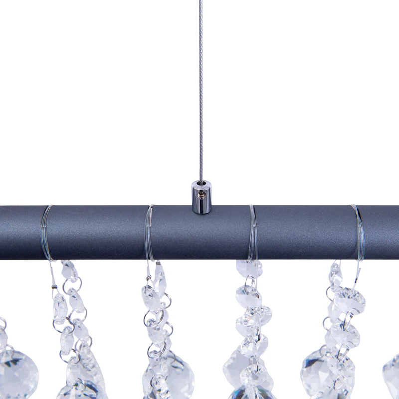 B-Ware Näve Pendelleuchte Hängelampe Nobilis LED Leuchte dimmbar dunkelgrau 100 cm 24 W