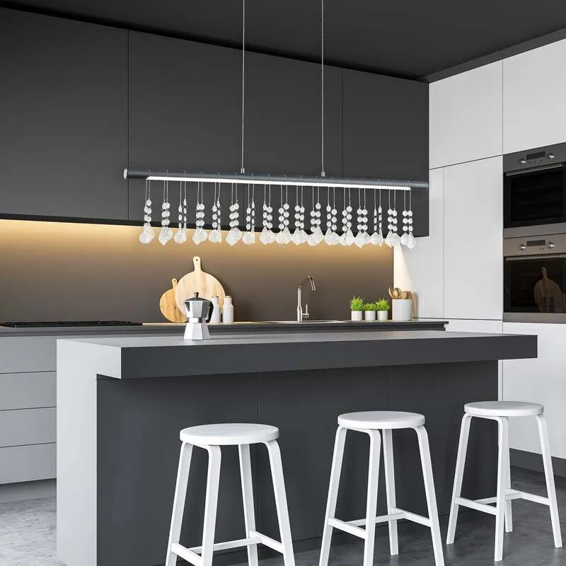 B-Ware Näve Pendelleuchte Hängelampe Nobilis LED Leuchte dimmbar dunkelgrau 100 cm 24 W