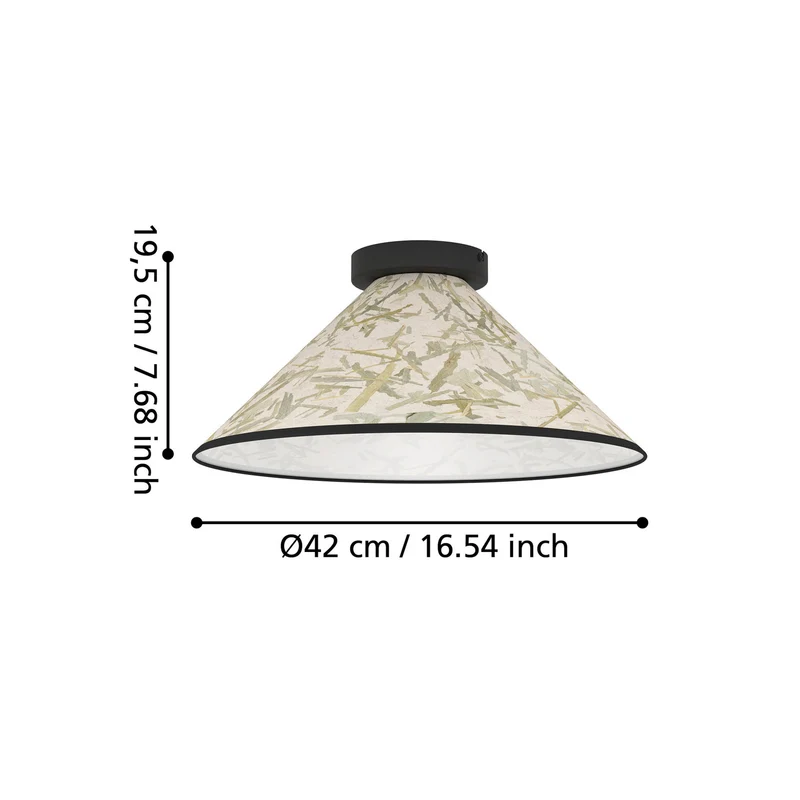 B-Ware Eglo Deckenleuchte Lampe Oxpark LED Leuchte dimmbar grün/weiß/schwarz Ø42cm
