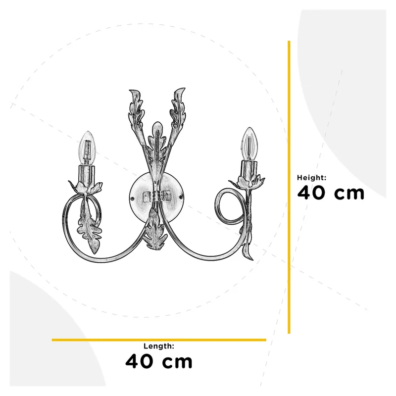 B-Ware Wandleuchte Gretel 2-flammig LED Wandlampe dimmbar bronze Metall E14 40x40cm