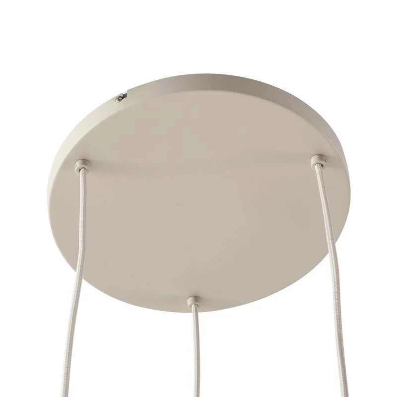 B-Ware Lindby Hängelampe Hängeleuchte Ovelia LED Pendelleuchte dimmbar beige 3-flammig