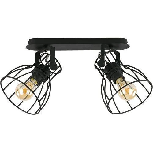 B-Ware TK LIGHTING Deckenleuchte Lampe ALANO 2121 Schwarz Flach E27 2-flg